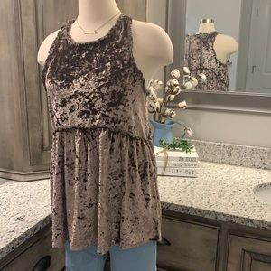 POL crushed velvet racer back